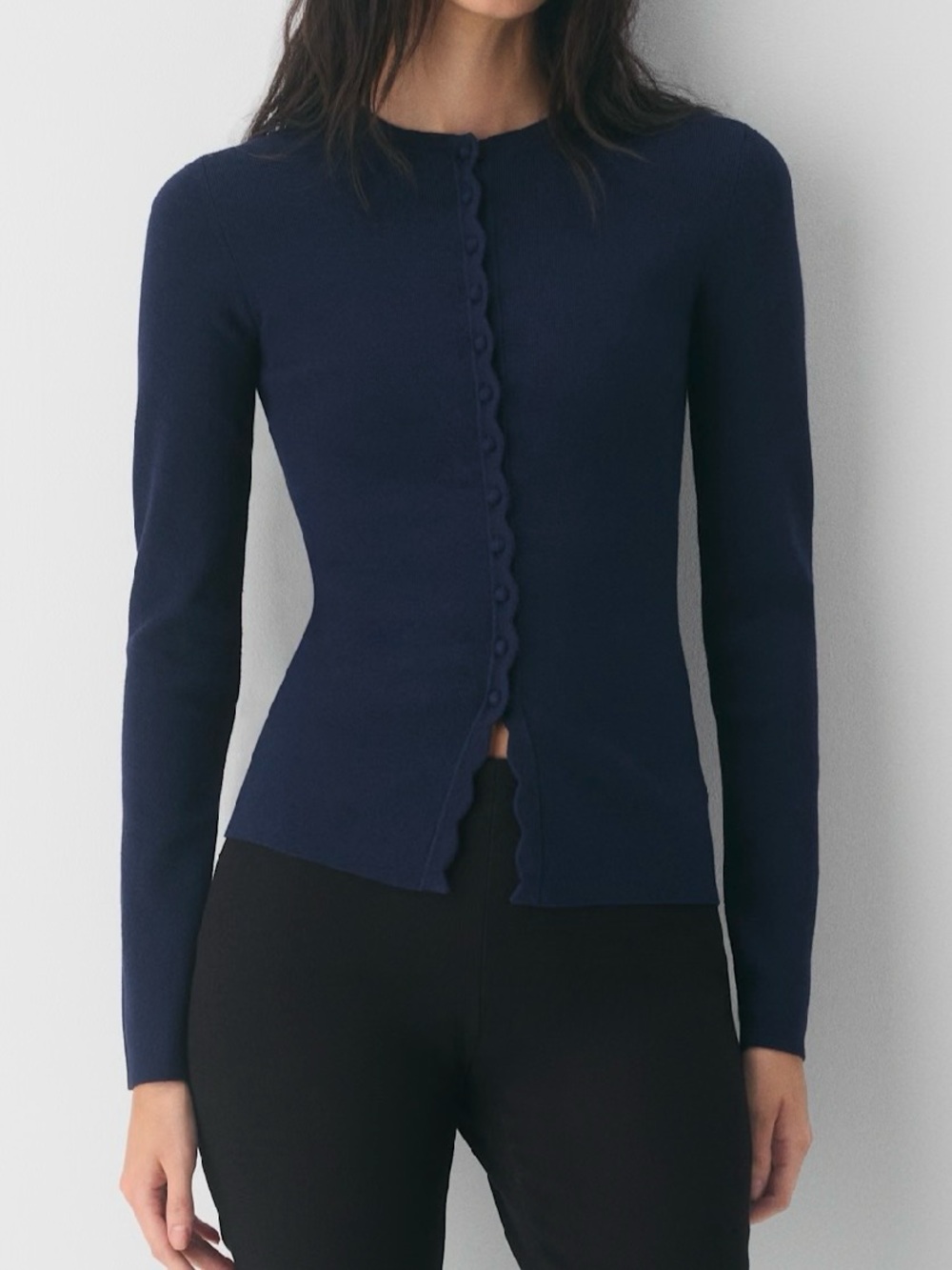 Aritzia Wilfred Shelly Cardigan in Dark Night Navy